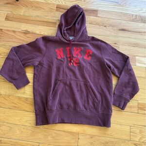 Nike Men's Burgundy Hoodie Sweater